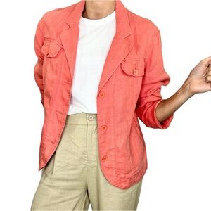 Jackpot Denmark coral watermelon pink button front lightweight jacket